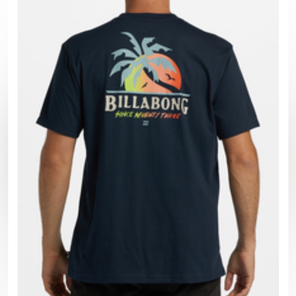 Billabong Men's Costal Navy Short Sleeve Regular Fit Graphic T-Shirt XL